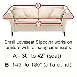 Maroon P-Leather furniture slipcover sm. loveseat 702