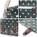 Anladia Oilcloth polka Dot Satchel A4 Folder Size Cross Body Messenger Handbag