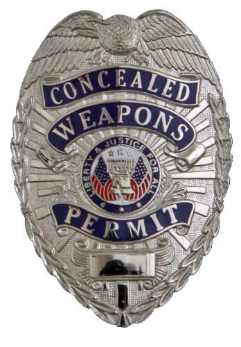 Nickel Silver Undercover Concealed Weapons License Permit Badge Shield