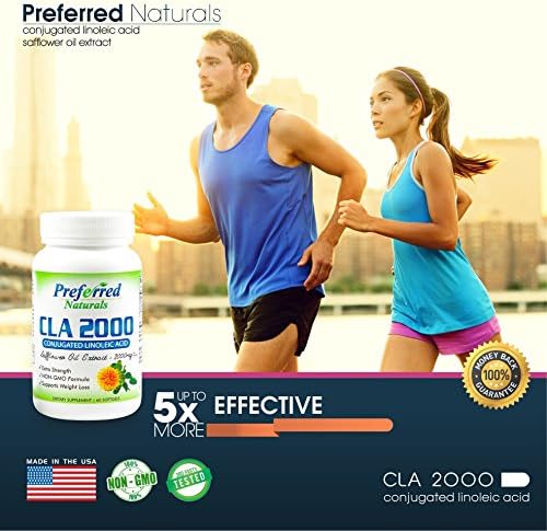 Conjugated Linoleic Acid CLA Softgel Capsules Safflower Extract 2000mg Tonalin Cla Highest Potency Fat Burner Maximum Weight Loss pills Formula