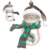 Florida Marlins MLB Striped Acrylic Snowman Ornament (3)