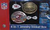 Kansas City Chiefs NFL 4 in 1 Jewelry Trinket Box with Stud Earrings, Necklace, Pin at Amazon.com