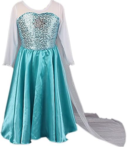 PG Baby Girl's Snow Queen Dress Costume Party Princess Dress Sequined Dress, 5