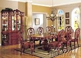 9pc Formal Dining Table & Chairs Set Windsor Cherry Finish