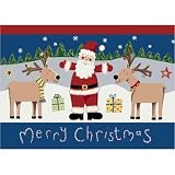 Winter Santa Deer Christmas Rug Size: 5