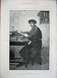 1882 FUR FASHIONS FEATHER LADIES COAT MARKS MAN WRITING