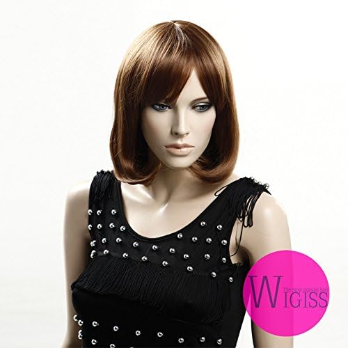 Wigiss Hot Sale New Stylish Women & Girls Sexy Short Fashion Hair Wig Reddish Brown with Free Wig Cap