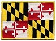 Maryland State Flag Embroidered Patch Iron-On MD Emblem