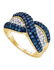 1.00CTW BLUE DIAMOND FASHION BAND