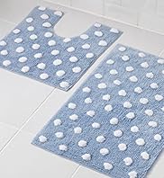 Polka Dot Bath Pedestal Mats