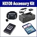Samsung NX100 Digital Camera Accessory Kit includes: SDBP1310 Battery, SDM-1519 Charger, KSD2GB Memory Card, SDC-26 Case