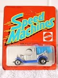Mattel Speed Machine - Vintage 1982 Die-Cast Vehicle - Silver Dump Truck with Blue Fenders and Dump Box