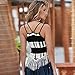 FUA Women Summer Women Casual Sleeveless Tassel Tank Tops Blouse T-Shirt (L, Black )
