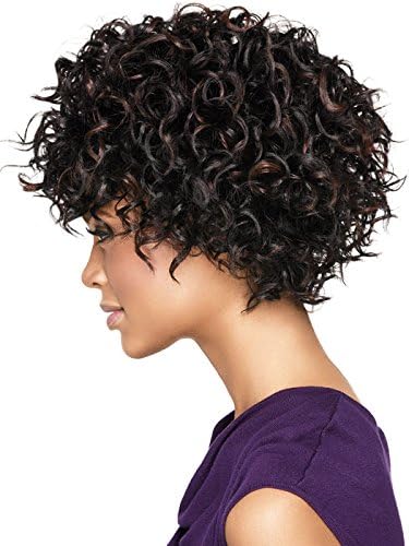 JjYy Women's High Quality Black Short Wavy Hair Fashion Wig High-grade Wig Cap