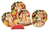 16pc Dinnerware set Country Calla Lilly Flower Ceramic