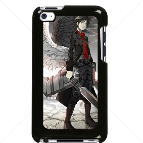 Shingeki no Kyojin Attack on Titan Manga Anime Comic Apple iPod Touch iTouch 4th Generation Hard Plastic Black or White cases (Black)