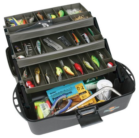 Flambeau Tackle XL 3 Tray Tackle Box (Black/Dark Gray(Black/Dark Gray, 20x10.25x10.375-Inch)