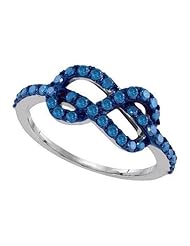 0.73CTW BLUE DIAMOND FASHION RING