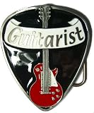GUITARIST BELT BUCKLE + display stand