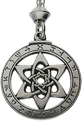 Handmade Kakabel Astrologer's Angel's Star of God Pewter Chain Pendant (with 22 inch Chain)