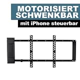 Automatisch schwenkbare motorisierte TV Wandhalterung PM-SA52 (ultra flach). Nur 42mm Wandabstand mit VESA 200 x 200 bis 400 x 400 auch 400 x 200 (entspricht 28-58 Zoll, auch 32, 42, 52 und 55). Wandhalter optimal für Plasma, LCD und LED Fernseher von Panasonic, Sony, Samsung, LG und Toshiba. Mit 36 kg Tragkraft eine für fast alle Flachbildfernseher geeignete Halterung. 90° motorisiert schwenkbar (mit WW-CW per iPhone steuerbar). Original PureMounts Wandhalterungen.