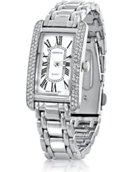 Bling Jewelry Stainless Steel Roman Numeral CZ Fashion Watch