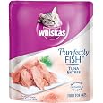 Whiskas Purrfectly Fish Tuna Entree in Natural Juices Food for Cats, 3-Ounce Pouches (Pack of 24)