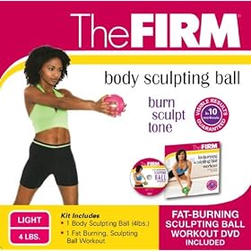 TheFirm Fat Burning Body Sculpting Ball Workout Kit - With 4 lbs. Toning Ball & Instructional DVD - by Gaiam