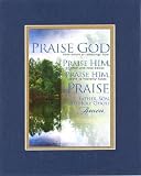 Praise God - Father, Son, and Holy Gost - Amen. . . 8 x 10 Inches Biblical/Religious Verses set in Double Beveled Matting (Blue On Gold) - A Timeless and Priceless Poetry Keepsake Collection