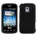 MyBat LGVS700HPCSK040NP Rubberized Fishbone Protective Case for LG: VS700 (Enlighten/ Gelato Q), VM701 (Optimus Slider), LS700 (Optimus Slider)  - 1 Pack - Retail Packaging - Black