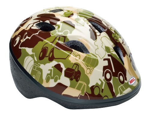 Bell Zoomer Toddler Bike Helmet (Green/Brown - Camo Trucks)