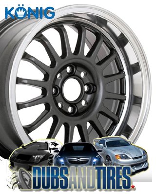 Konig Retrack Graphite - 15 X 7 Inch Wheel