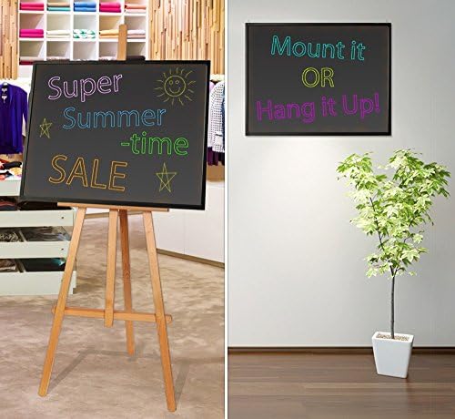 LED Illuminated Writing Erasable Message Board with Scratch Proof Acrylic Panel and Accessories (Small 20"x28")(A Complete Set-6 8mm Fluorescent Marker Pens Included)