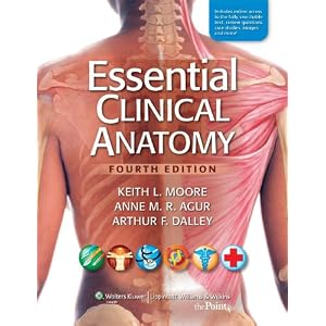 Click here to buy Essential Clinical Anatomy, (Point (Lippincott Williams and Wilkins)) by Keith L. Moore, Anne MR Agur, and Arthur F Dalley.