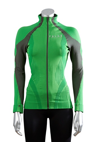 FALKE Damen Running-Jacke Sanja, vivid green-dark rock, L, 36502