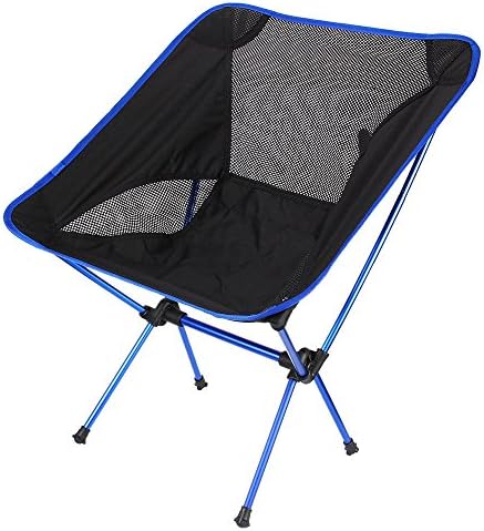 Portable Folding Chair Beach Seat Lightweight Seat for Hiking Fishing Picnic Barbecue(Deep Blue)