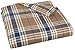 Amazon Basics Yarn-Dyed Lightweight Flannel Duvet Cover - Full/Queen, Brown Plaid