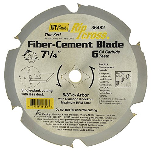 IVY Classic 36482 71/4Inch 6 Tooth FiberCement Cutting Carbide