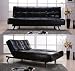 3er-Sofa Dreisitzer Couch Schlafsofa Relaxliege CANBERRA ~ schwarz