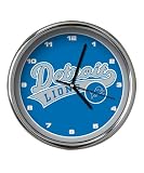 Detroit Lions Chrome Clock