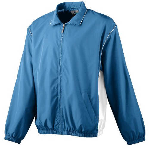 Augusta Sportswear Youth Full-Zip Jacket, Columbia Blue White, Medium