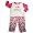 Baby Togs - Toddler Girls Long Sleeve Pajamas, White, Fuschia (Size 2T)