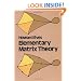 Elementary Matrix Theory (Dover Books on Mathematics)