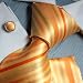 Orange Stripes Woven Silk Tie Hanky Cufflinks Gift Box Set coral Easter Sunday Present Pointe Tie PH1061