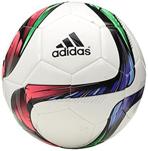 adidas Performance Conext15 Glider Soccer Ball, White/Night Flash Purple /Flash Green, Size 5