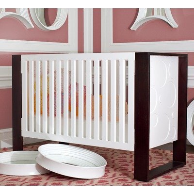 Aerial Crib Ends: Circle, Frame Color: Dark Pine Wood