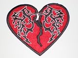 BROKEN HEART Embroidered Patch 2 3/4