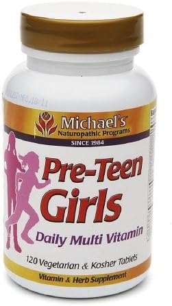 Michael's Naturopathic Programs Pre-Teen Girls Daily Multi Vitamin, Veggie Tabs 120 ea
