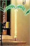 30 Lighted Tropical Holographic Rope Light Palm Tree with Brown Trunk