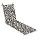 Outdoor Patio Black/White Outdoor Chaise Cushion